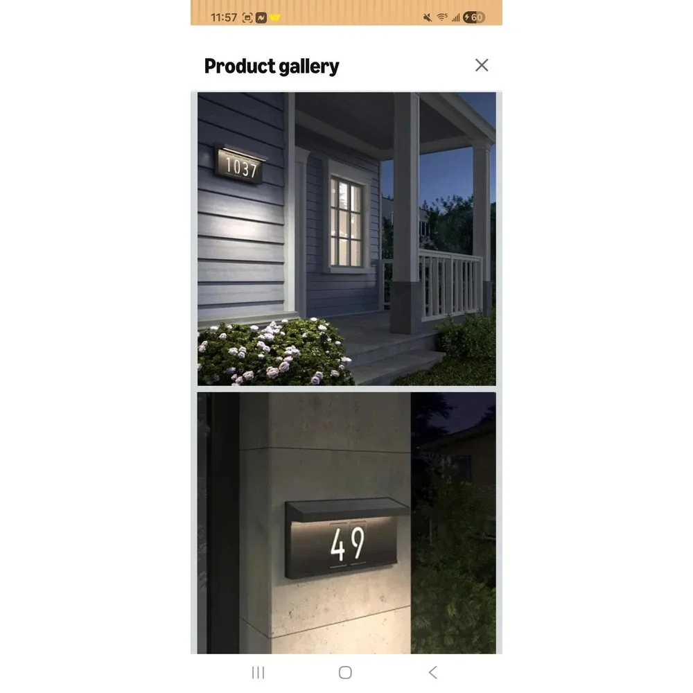 Artika Bowen Solar LED Address Wall Light Dusk-to-Dawn Black 100 Lumens Fast